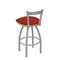 Holland Bar Stool Co 30" Low Back Swivel Bar Stool, Nickel Finish, Graph Poppy Seat 82130AN021 - alternate 2